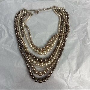 Elegant vintage Multi-Strand Pearl Necklace